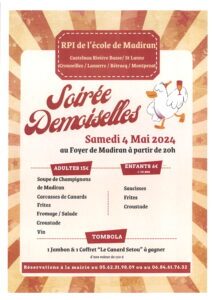 SOIREE DEMOISELLES MADIRAN 2024