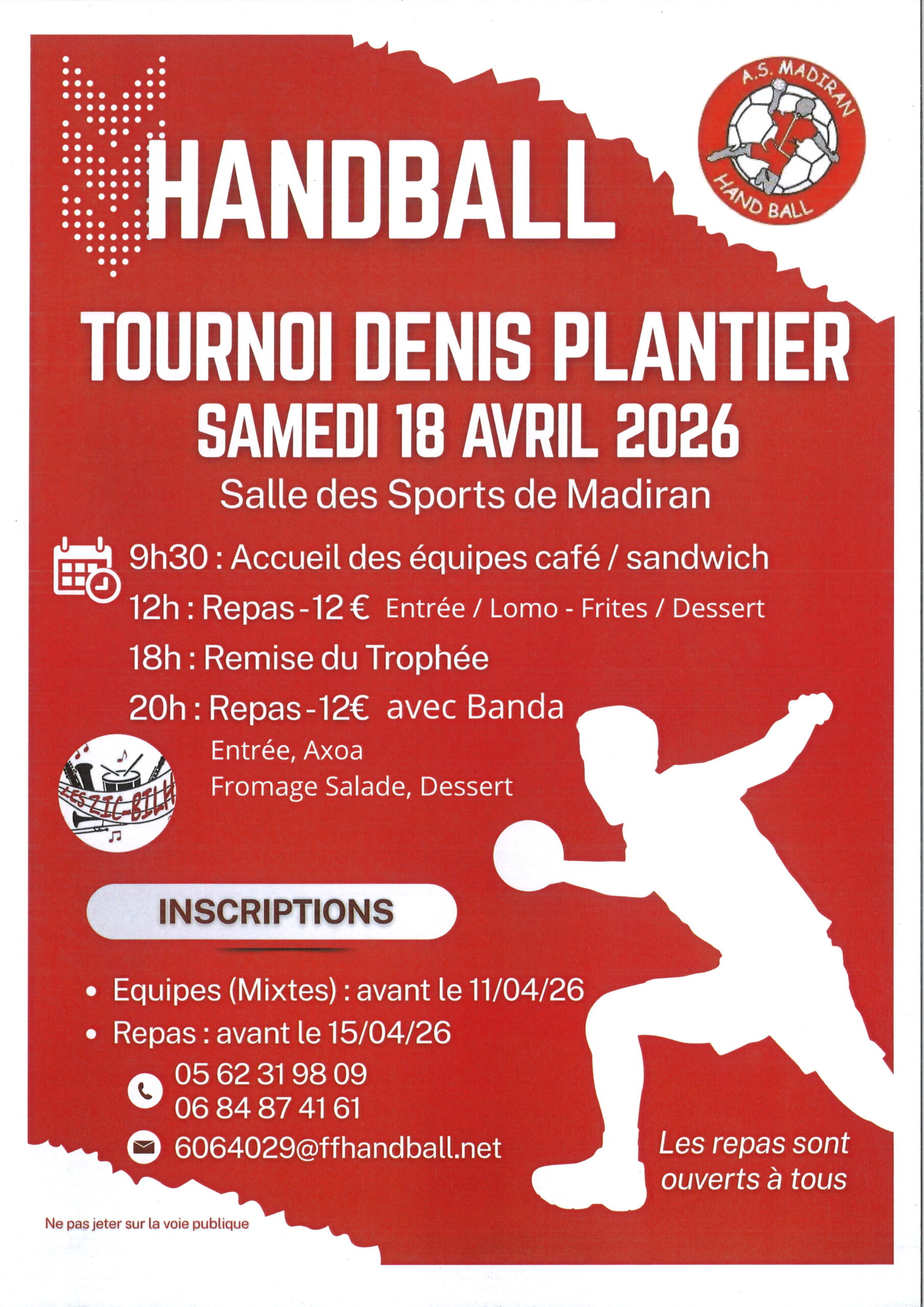 TOURNOI DE HANDBALL DENIS PLANTIER