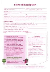 Bulletin d'inscription La Foulée du Madiran 2026